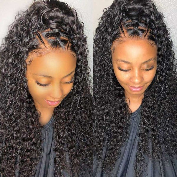 HairHive HD Lace Wigs Kinky Curly Mongolian Virgin Human Hair Pre-Plucked Lace Front Wigs with Baby Hair