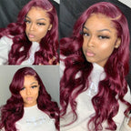 HairHive 13x4 4x4 Lace Frontal 99J Body Wave Human Virgin Hair Lace Front Wigs