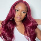 HairHive 13x4 4x4 Lace Frontal 99J Body Wave Human Virgin Hair Lace Front Wigs