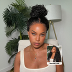 Sunber 7x5/ 13x4 Pre-Everything Lace Frontal Wig Water Wave & Curly Mixed Human Hair Wigs With Invisi Drawstring