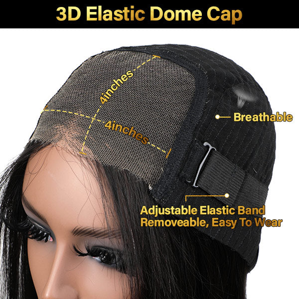 HairHive Pre Cut Lace Wear Go Glueless Wigs 4x4 Lace Closure Wigs PrePlucked With Human Hair