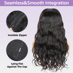 HairHive Block Wig Body Wave Bleached Knots Wig With Optional Replaceable Zip Lace Tops