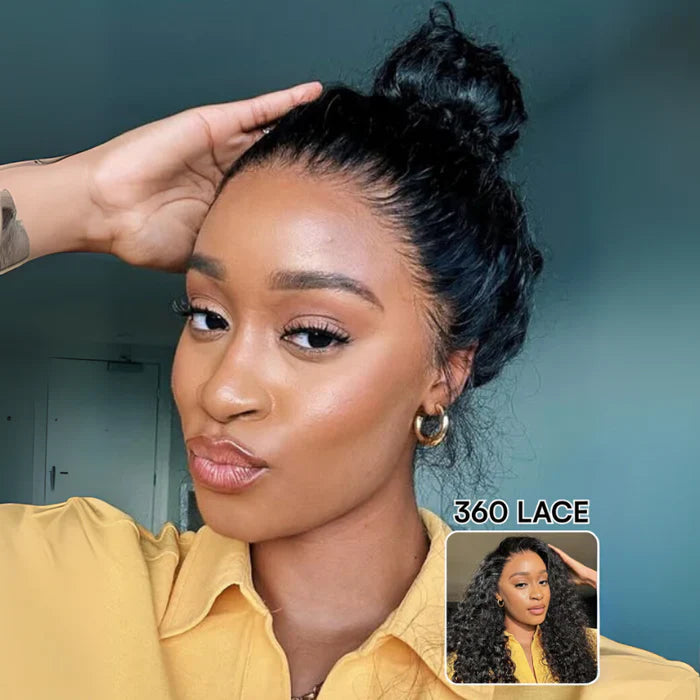 Sunber 360 Lace 180% Density High-Quality Wet and Wavy Pre Cut Full Lace Water Wave Human Hair Wigs