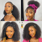 HairHive Afro Curly Hair Invisi-Drawstring 360 Lace Glueless Wig Beginner Friendly