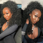 HairHive Afro Curly Hair Invisi-Drawstring 360 Lace Glueless Wig Beginner Friendly