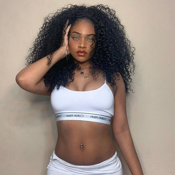 HairHive Afro Curly Hair Invisi-Drawstring 360 Lace Glueless Wig Beginner Friendly