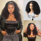 HairHive Afro Curly Hair Invisi-Drawstring 360 Lace Glueless Wig Beginner Friendly