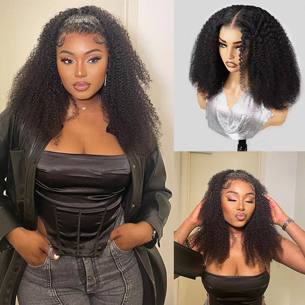HairHive Afro Curly Hair Invisi-Drawstring 360 Lace Glueless Wig Beginner Friendly