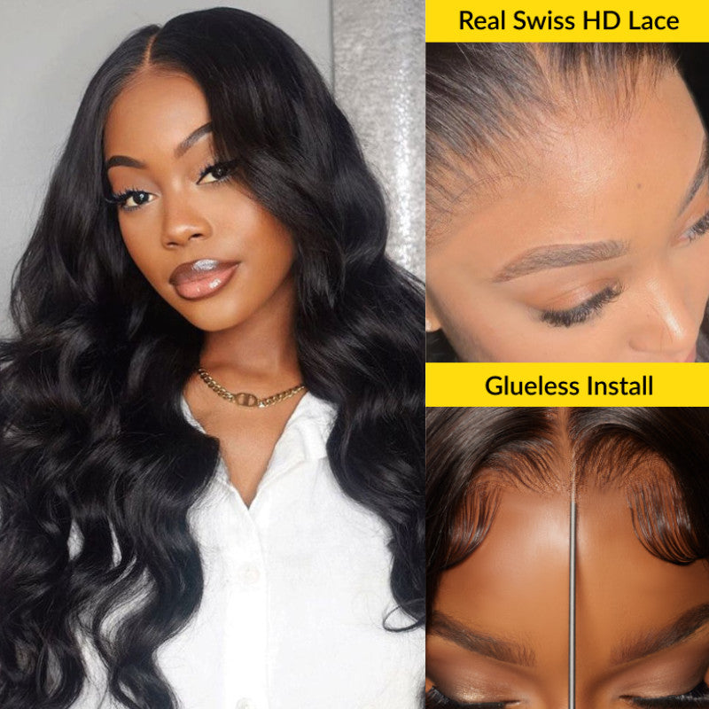 Sunber Affordable 7x5/13x4 Bye Bye Knots Body Wave HD Pre-cut Lace Wig Flash Sale
