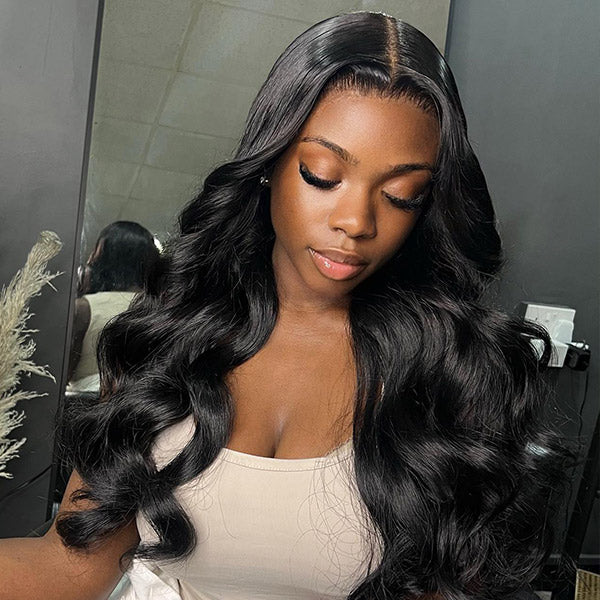 HairHive Body Wave Wear Go Wig Pre-cut 7x5 HD Lace Bleached Mini Knots Glueless Wig