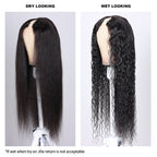 Sunber 2 In 1 Dry Straight And Wet Curly V Part Wigs High Quality Human Hair Wigs Flash Sale