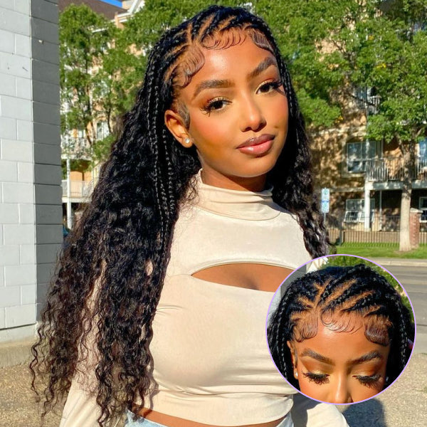 HairHive Deep Wave Invisi-Drawstring 360 Lace Glueless Wig Bleached Knots Wear Go Wig