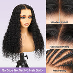 Subscribers-Only Deep Wave Wear Go Wig Bleched Knots Pre Cut 7x5 HD Lace