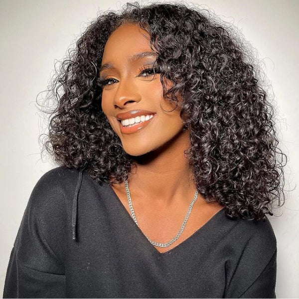 Flash Sale | Deep Wave Bob Wig 4x4 Lace Closure Glueless Wear Go Wig
