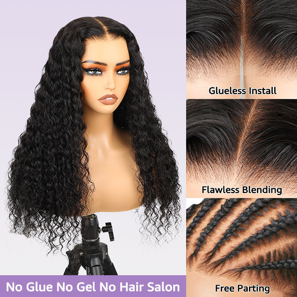 HairHive Deep Wave Wear Go Glueless Wigs 7x5 HD Lace Pre Cut Lace Closure Wigs