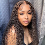 Dark Chocolate Color Water Wave Human Hair Preplucked 13x4 4x4 Lace Front Wigs