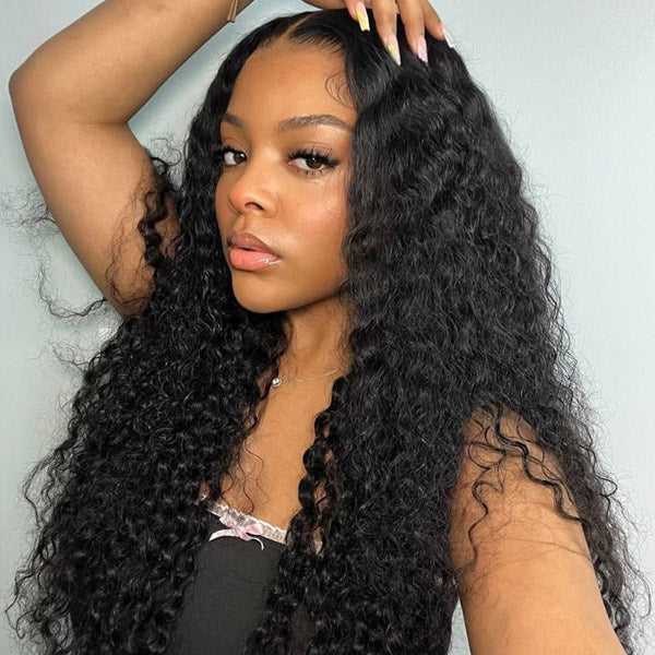 HairHive Deep Wave Pre-Cut 9x6 T Part Lace Wig Bleached Knots Wear Go Wig With Realistic Parting