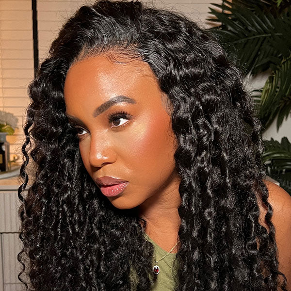 HairHive Deep Wave Wear Go Glueless Wigs 7x5 HD Lace Pre Cut Lace Closure Wigs