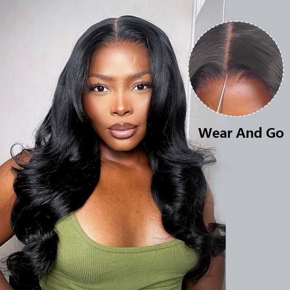 HairHive Pre-Bleached Knots Body Wave Hair Flexible Fit Drawstring Wear Go Glueless Wigs 7x5 Pre Cut HD Lace Closure Wigs With Pre Plucked Nautral Hairline