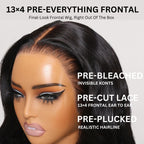 Sunber 13x4 Pre-Everything Wig With Loose Wave Face-Framing Layers And Side-Swept Bangs With Drawstring  Glueless Human Hair Wig