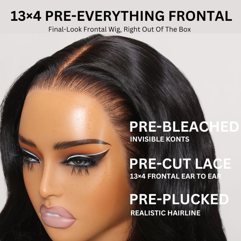 Sunber 13x4 Pre-Everything Wig With Loose Wave Face-Framing Layers And Side-Swept Bangs With Drawstring  Glueless Human Hair Wig