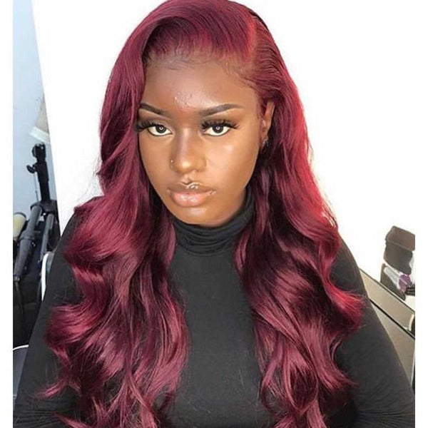 HairHive 13x4 4x4 Lace Frontal 99J Body Wave Human Virgin Hair Lace Front Wigs