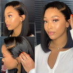 Straight Hair Short Bob Human Hair 13x4 13x6 4x4 HD Lace Frontal Wigs Pre-plucked Natural Hairline