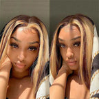 HairHive Wear Go Glueless Wigs 4/27 Highlight Color Straight Hair Bob Wigs Pre Cut 7x5 Lace