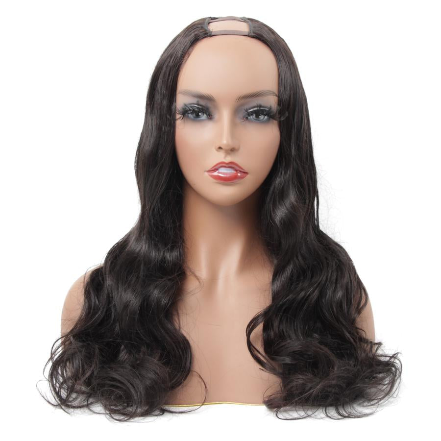 U Part Wigs Human Hair Wigs for Women Brazilian Body Wave None lace front wigs Glueless Hair Extension Clip