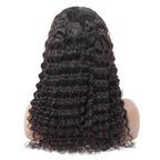 U Part Wigs Deep Wave Brazilian Virgin Human Hair 2x4 U Shape Glueless Wigs 180% Density With Straps Combs For Women