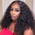 HairHive Pre-Bleached Knots Deep Wave Hair Drawstring Wear Go Glueless Wigs 7x5 Pre Cut HD Lace Closure Wigs With Pre Plucked Nautral Hairline