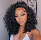 Kinky Curly 13x4 13x6 Lace Frontal Bob Wig Pre-plucked Hairline