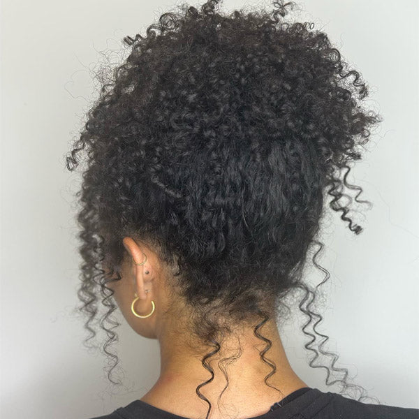 HairHive Kinky Curly Invisi-Drawstring Pre-Cut 360 Lace Glueless Wig With Bleached Knots Pre-Plucked Hairline