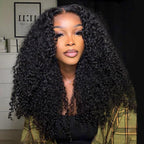 Subscribers-Only M-Cap Pre-Cut 9x6 HD Lace Kinky Curly Wear Go Wig Bleached Tiny Knots 100% Glueless Wig