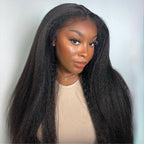 HairHive Kinky Straight Wear Go Wig 100% Glueless Wig Bleached Knots 7x5 Pre-cut HD Lace