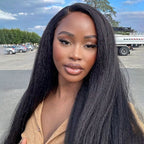 Subscribers-Only Kinky Straight Pre-cut 7x5 HD Lace Wear Go Wig Bleached Knots Wear Go Glueless Wig