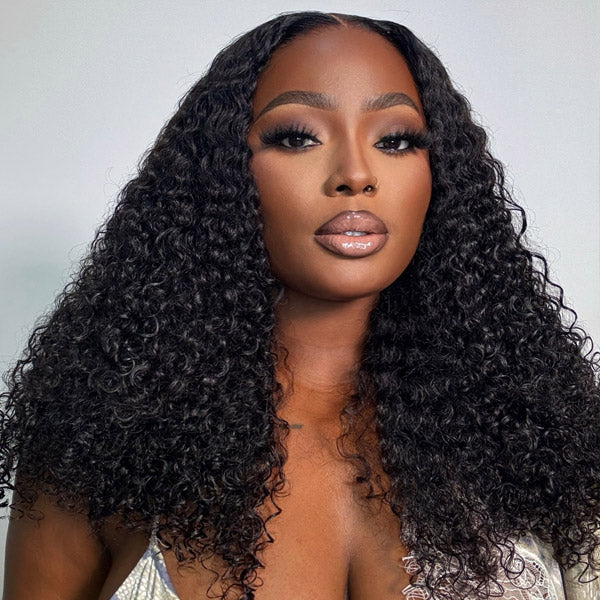 HairHive Kinky Curly Realistic Scalp 9x6 T Part Lace Wear Go Wig No Glue Need Pre-Cut Lace Natural Hairline
