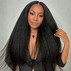 HairHive Kinky Straight Pre-Cut 9x6 T Part Lace Wear Go Wig Frontal Inspired Look