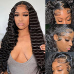 HairHive Loose Deep Invisi-Drawstring 360 Lace Glueless Wig Bleached Knots Human Hair Wig