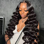 Loose Deep Elastic Drawstring Glueless V Part Wig With Pre-plucked Hairline