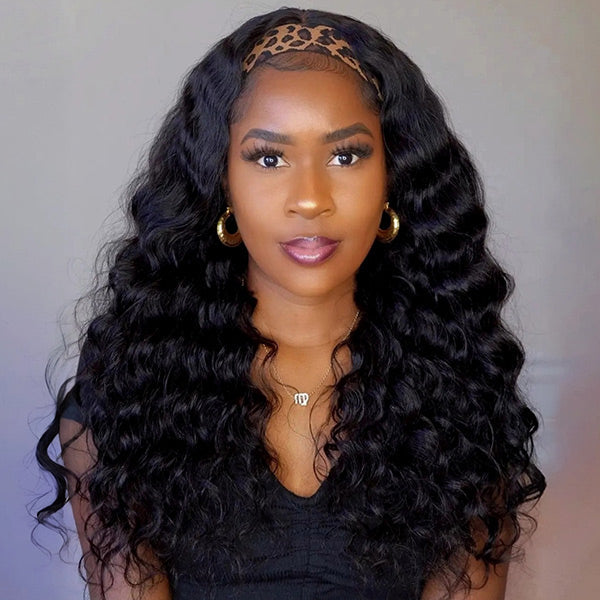 HairHive Easy Wear Loose Wave Headband Wig Protective Style For Effortless Bouncy Waves
