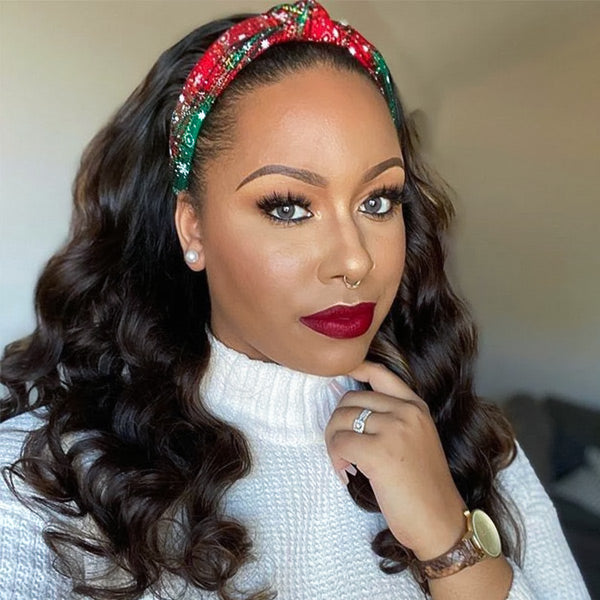 HairHive Easy Wear Loose Wave Headband Wig Protective Style For Effortless Bouncy Waves