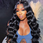 HairHive Loose Wave Glueless Pre-Cut 9x6 T Part Lace Wig Realistic Look Wear Go Wig With Bleached Knots