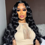 HairHive Loose Wave Glueless Pre-Cut 9x6 T Part Lace Wig Realistic Look Wear Go Wig With Bleached Knots