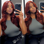 Pre-cut Lace Wig Straight Hair Reddish Brown Color Wear Go Glueless Wig 7x5 HD Lace Wig Preplucked with Natural Hairline