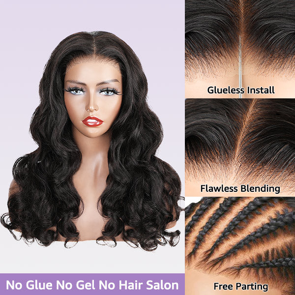 HairHive Ocean Wave Hair Wear Go Glueless Wigs 7x5 6x4 Pre Cut HD Lace Closure Wigs With Pre Plucked Nautral Hairline