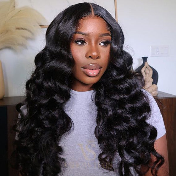 HairHive Ocean Wave 360 Glueless Wig Bleached Knots With Invisi-Drawstring Adjustable Size