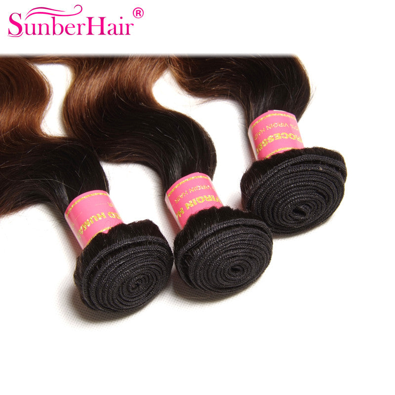 Hive Hair Malaysian Ombre Body Wave Hairs 3 Bundles, T1B/4/27 Ombre Human Hair Weaves