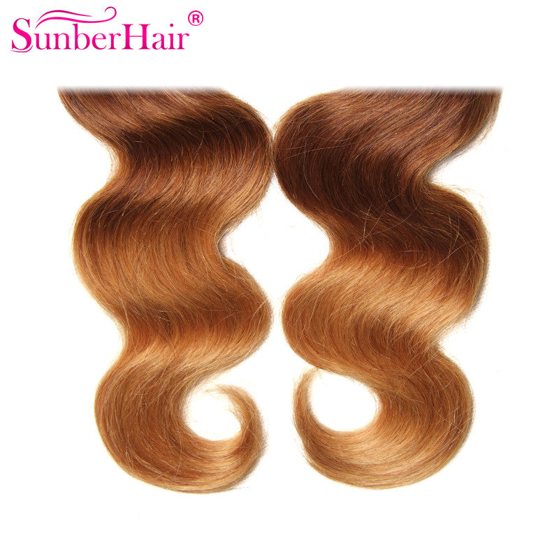 Hive Hair Ombre Brazilian Body Wave Virgin Hair 3/4 Bundles T1B/4/27 Color 100% Human Hair Weave