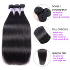 Hive Hair New Remy Human Hair Malaysian Straight Hair 4 Bundles 100% Human Hair Weaves
